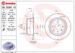 BREMBO Диск торм.зад.не вент. OPEL Astra F . Vectra A 569206 (561652J, 08.5559.10)