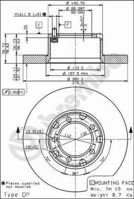 BREMBO Диск торм пер MB L407-510 (08.6923.20)