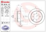 Brembo 08.8316.11 тормозной диск на MITSUBISHI LANCER универсал (CS_W)