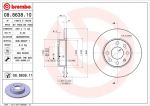 BREMBO Диск тормозной OPEL CORSA C 1.0-1.2 00- передний не вент. D=240мм. (569020, 08.8638.10)