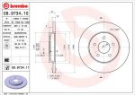 BREMBO Диск тормозной не вент. задний FORD MONDEO III (B5Y) (11/00-08/07) R (4179406, 08.9734.11)