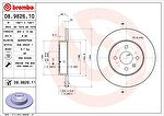 BREMBO Диск тормозной зад. OPEL Astra H/Meriva 1,3-1,8L 04-> (264X10mm) (569116, 08.9826.10)