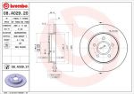 BREMBO Диски тормозные задн. FORD Focus II 04- C-Max 07- <= 08.A029.20 (1320347, 08.A029.21)