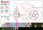 Brembo 08.B395.17 тормозной диск на RENAULT KANGOO BE BOP (KW0/1_)