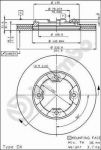 Brembo 09.3105.10 тормозной диск на NISSAN PRAIRIE (M10, NM10)