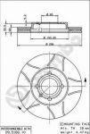 BREMBO Диск торм.пер. вент. Golf III, Vento 1.4-2.0 (561448J, 09.5166.75)