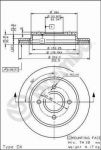 Brembo 09.5708.75 тормозной диск на FORD MONDEO I (GBP)