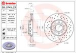 BREMBO Диск тормозной AUDI: 100 90-94, 100 Avant 90-94, A4 95-00, A4 00-04, A4 04-, A4 Avant 95-01, A4 Avant 01-04, A4 Avant 04-, A4 кабрио 02-, A6 94-97, A6 97-05, A6 (09.5745.2X)