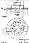Brembo 09.5932.10 тормозной диск на NISSAN VANETTE автобус (C22)