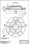 BREMBO Диск тормозной FORD Escort (MK IV) 1.3 (+ ABS) (9.90-99) F (561513J, 09.6727.77)