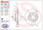 Brembo 09.7196.11 тормозной диск на AUDI A4 Avant (8D5, B5)