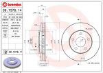 Brembo 09.7376.11 тормозной диск на PONTIAC TRANS SPORT
