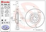 BREMBO 09.7680.21_диск тормозной передний! с покрытием Citroen C8, Peugeot 807 3.0 V6 02> (09768021)