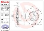BREMBO Диск торм.пер. вент. ROVER 75 1.8-2.5 V6 00-> GBD90844 (562165J, 09.7879.10)