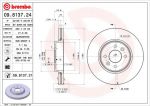 BREMBO Диск тормозной передний RENAULT LAGUNA MEGANE SCENIC 280x24mm (7701208848, 09.8137.24)