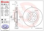 BREMBO Диск тормозной вент. передний VOLVO V70 II Estate (P80_) (03/00-) F (30645222, 09.8614.11)