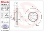 BREMBO Диск тормозной VOLVO S60 01-/S80 99-06/V70 97-/XC70 02- R15 передний D=286мм. крашенные (вместо 09.8633.10) (562244J, 09.8633.11)