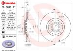 BREMBO Диск тормозной AUDI A4 00-/A6 97-05/VW PASSAT 00-05 передний D=312мм. (8E0 615 301 R, 09.8690.11)