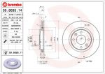 BREMBO Диск тормозной CITROEN C3/C4/C5 03>/BERLINGO 96>/PEUGEOT 206/307/PARTNER пер. (4246W7, 09.8695.14)