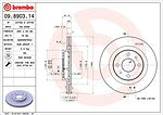 BREMBO Диск тормозной перед. вент. LADA 110/111/112 1,5i/2,0 0,67kw 95=> (21123501070, 09.8903.14)