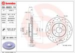 Brembo 09.8903.1X Диск тормозной ПЕРФОРИРОВАННЫЙ ВАЗ 2110-2112 R14 передний вентилируемый