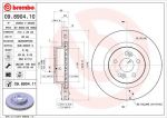 BREMBO 09.8904.11_диск тормозной передний! с покрытием Renault Clio III/Megane II 2.0i 04> (09890411)