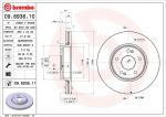 BREMBO Диск тормозной RENAULT LAGUNA II 01-07 передний вент. (562182J, 09.8936.10)