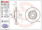 BREMBO 09.9078.11_диск тормозной передний! с покрытием Nissan Micra, Renault Logan 1.0-1.5CDi 03> (09907811)