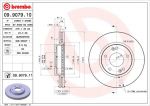 BREMBO 09.9079.11_диск тормозной передний! с покрытием Hyundai Santa/Trajet 2.0 00> (09907911)