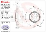 BREMBO Диск тормозной VOLVO S60 00-/S80 98-06/V70 00-/XC70 00- передний D=305мм. крашенные (вместо 09.9130.10) (562173J, 09.9130.11)