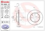 BREMBO 09.9483.11_диск тормозной передний! с покрытием Daewoo Nubira, Chevrolet Lacetti 1.4-1.8 03> (09948311)