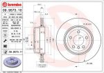 BREMBO Диск тормозной X3 E83 2.0-3.0 04- задний крашенные (вместо 09.9573.10) (34213332217, 09.9573.11)