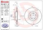 Brembo 09.9817.11 тормозной диск на TOYOTA AVENSIS (T25_)
