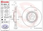 BREMBO Диск тормозной VOLVO XC90 02> R17 передний вент. D=336мм (заменен на 09.9848.11) (30657301, 09.9848.10)