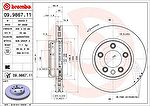 BREMBO Диск тормозной VOLKSWAGEN TOUAREG 03>/PORCHE CAYENNE 03> R17 передний лев.вент. (955 351 40 141, 09.9867.11)