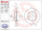 Brembo 09.A148.41 тормозной диск на MITSUBISHI LANCER универсал (CS_W)