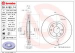 BREMBO Диск тормозной передний Citroen С4 2007-2010 (424986, 09.A185.14)