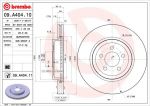 Brembo 09.A404.10 тормозной диск на CHRYSLER 300 C Touring (LX)