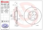 Brembo 09.A427.21 тормозной диск на FORD MONDEO IV седан (BA7)