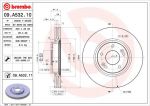 BREMBO 09.A532.11_диск тормозной перед.! с покрытием Hyundai ix35/Sonata/Tucson, KIA Sportage 2.0-3.3 04> (09A53211)