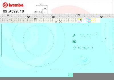 Brembo 09.A599.10 тормозной диск на 3 кабрио (E93)