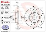 BREMBO Диск тормозной Mercedes Benz C-CLASS (W204) C 250 CDI 4-matic (204.082) (09.A621.31)