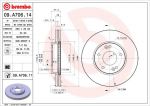 BREMBO 09.A706.11 диск тормозной передний! с покрытием Kia Carens 1.6i CVVT/2.0CRDi 06> (09.A706.11)