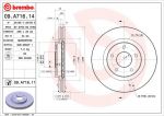 Brembo 09.A716.11 Диск тормозной NISSAN QASHQAI 07-/X-TRAIL 07-/RENAULT KOLEOS 08- передний вент.