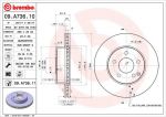 BREMBO Диск тормозной вент. передний MERCEDES-BENZ C CLASS T-Model (S204) (08/07-) F крашенные (вместо 09.A736.10) (2044210012, 09.A736.11)