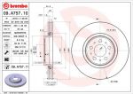 BREMBO Диск тормозной вент. передний VOLVO XC70 CROSS COUNTRY (03/00-) F (заменен на 09.A757.11) (9475266, 09.A757.10)