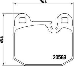 Brembo P 06 006 комплект тормозных колодок, дисковый тормоз на 3 (E21)