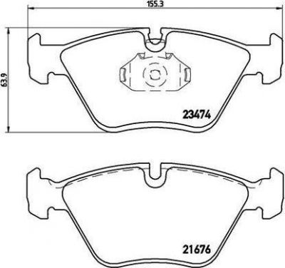 Brembo P 06 042 комплект тормозных колодок, дисковый тормоз на Z4 (E85)