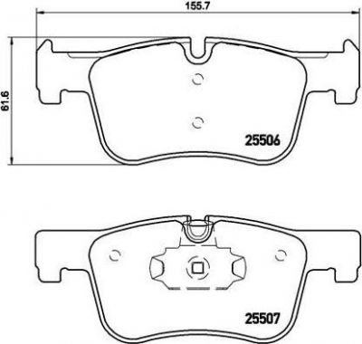 BREMBO КОМПЛЕКТ ТОРМОЗНЫХ КОЛОДОК, ДИСКОВЫЙ ТОРМОЗ (P 06 070)