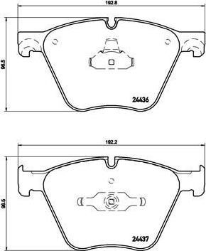 BREMBO КОМПЛЕКТ ТОРМОЗНЫХ КОЛОДОК, ДИСКОВЫЙ ТОРМОЗ (P 06 073)